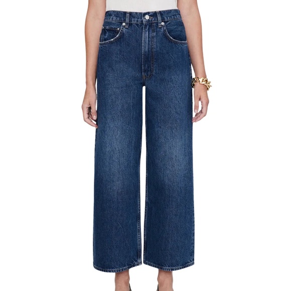 NWT Anine Bing Rick Jean Azure Blue - Picture 3 of 11